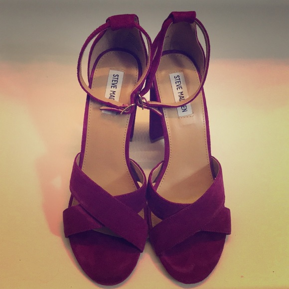 purple steve madden sandals